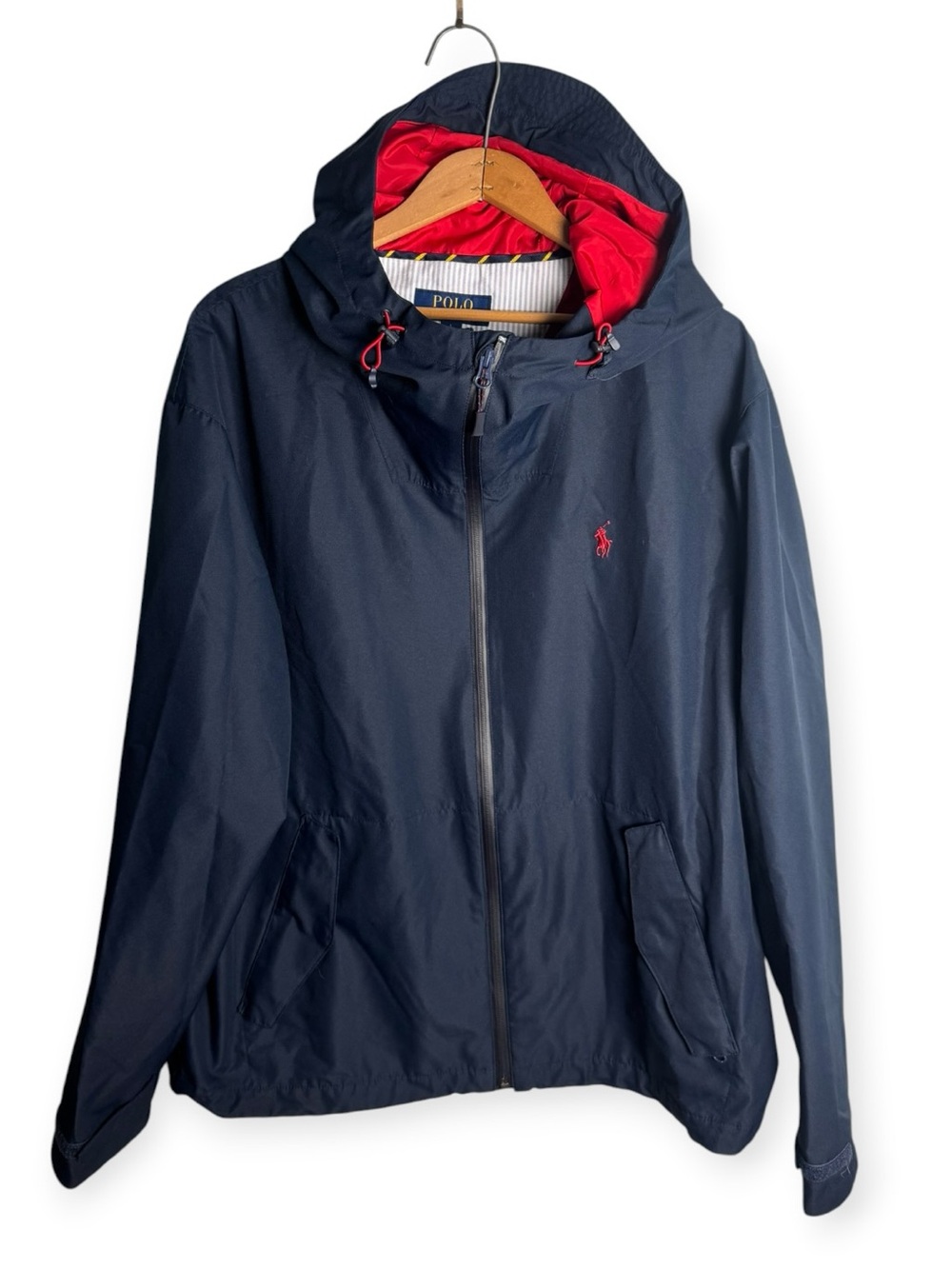 Polo Ralph Lauren Navy Hooded Jacket Mens Sz L 710777220001